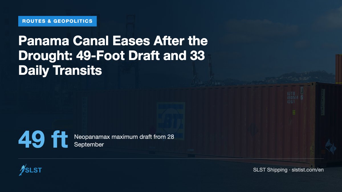 Panama Canal Eases After the Drought: 49-Foot Draft and 33 Daily Transits